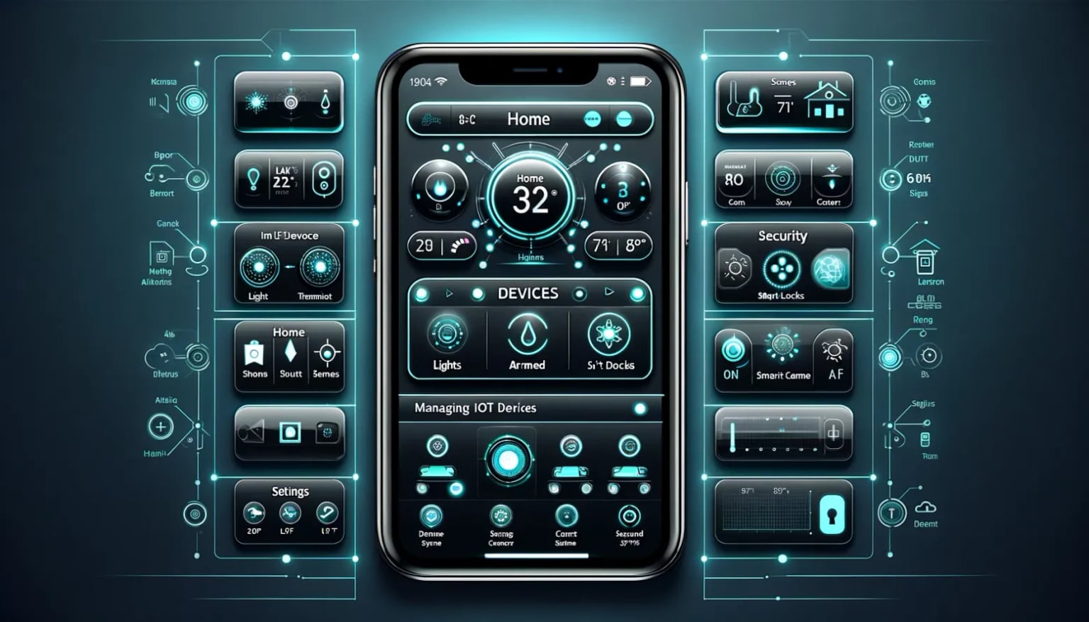 Мобильное приложение для IoT-устройств по версии нейросети DALL-E