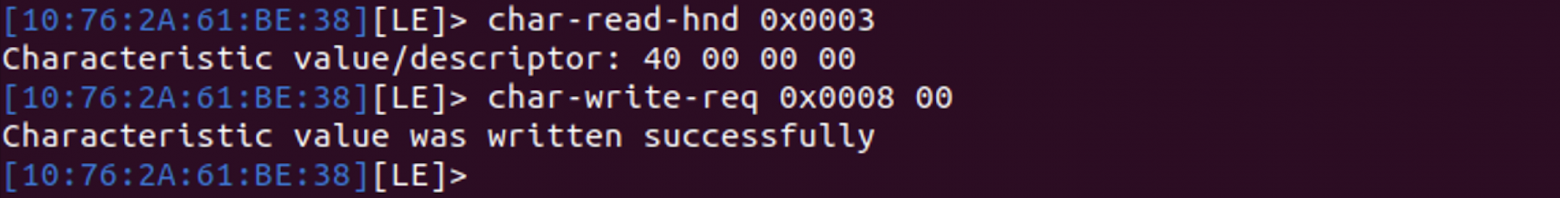 Чтение и запись значения в характеристики устройства SmartLight